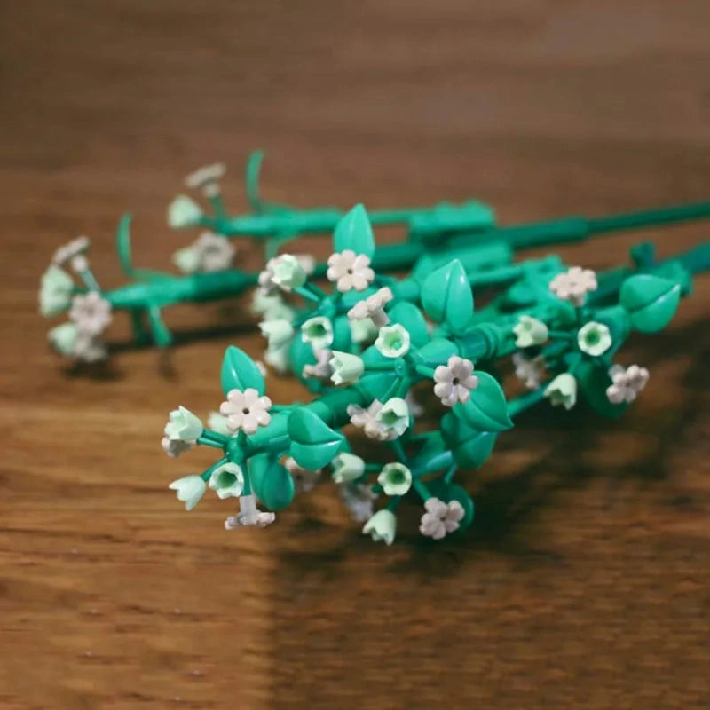 MOC Bouquet Romantic Flower Rose Bricks Toys