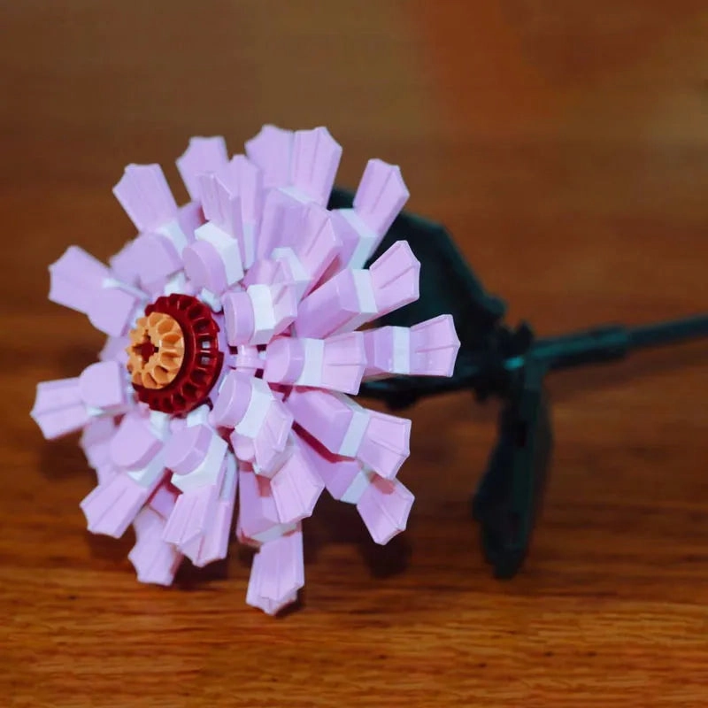 MOC Bouquet Romantic Flower Rose Bricks Toys