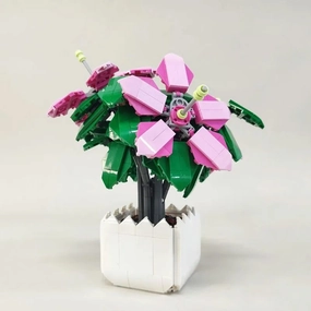 MOC Idea Potted Lyly Azalea Plant Bricks Kids Toys