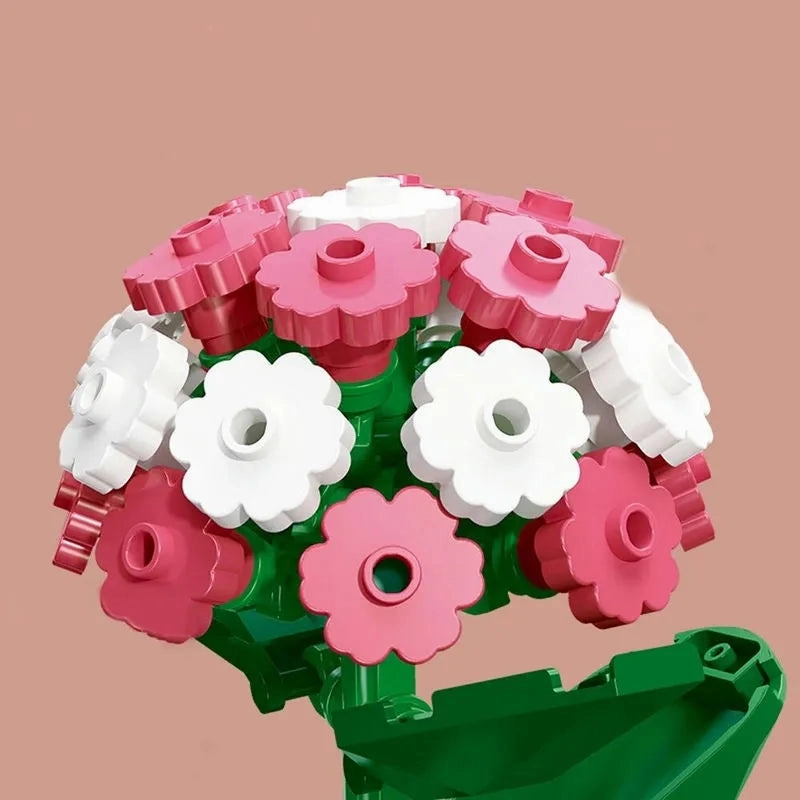 MOC Ideas Potted Hydrangea Plant Bricks Kids Toys