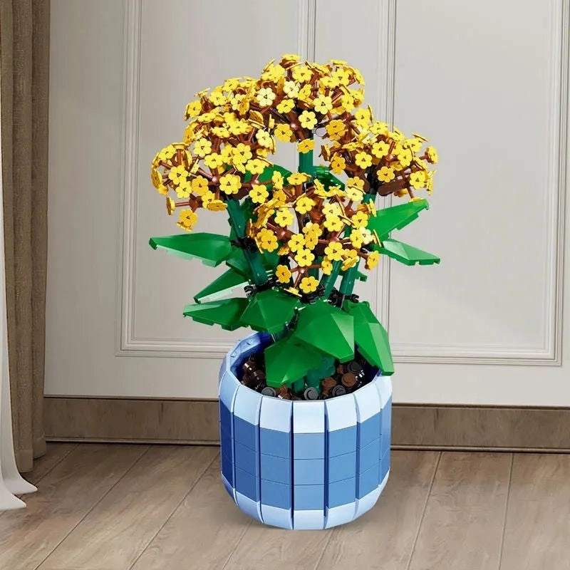 MOC Ideas Potted Jonquil Plant Bricks Kids Toys