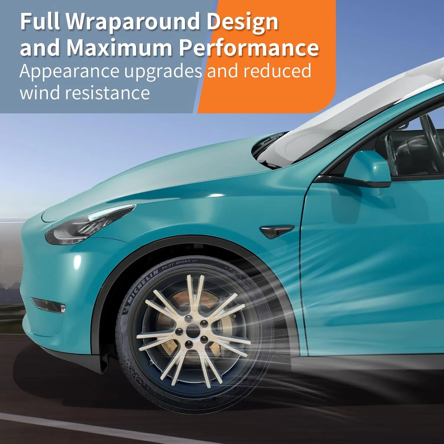 Model Y Rim Protector 19inch Wheels for Tesla 19 inch Wheel Rim Protector All-in-one Guard Hubcap Cover Tire Trim Rings for Model Y Exterior Accessories Curb Rash Prevention