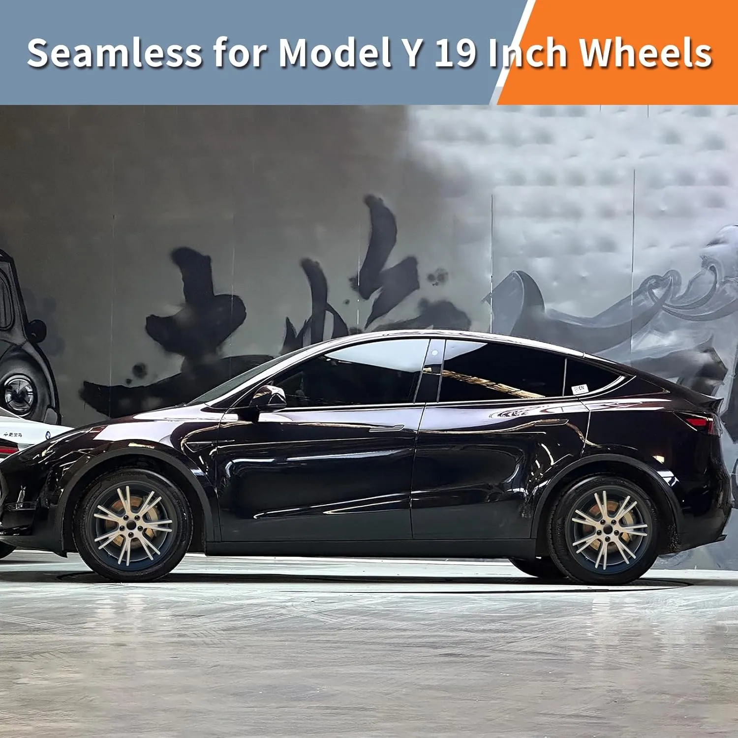 Model Y Rim Protector 19inch Wheels for Tesla 19 inch Wheel Rim Protector All-in-one Guard Hubcap Cover Tire Trim Rings for Model Y Exterior Accessories Curb Rash Prevention