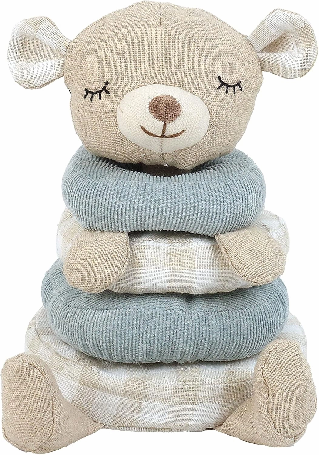 MON AMI Petit Bear Soft Plush Stacking Toy – 7”, Early Development STEM Montessori Toys, Sensory Development Toys, Encourage Hand-Eye Coordination