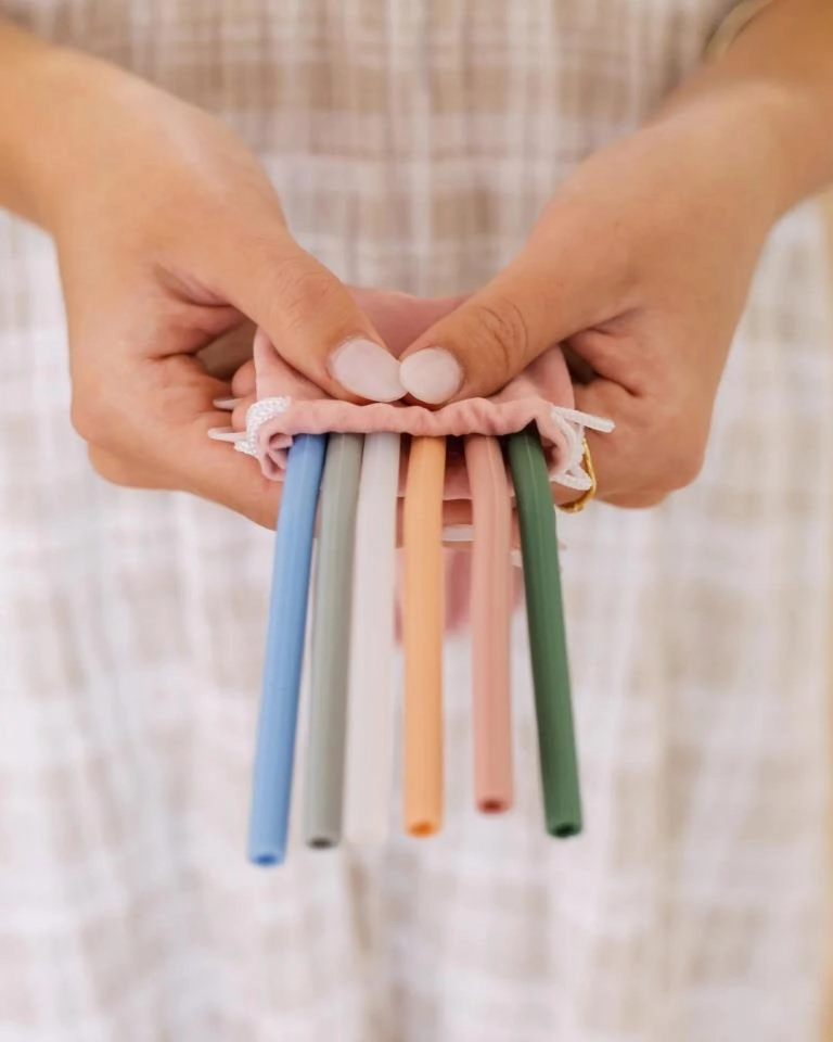 MontiiCo silicone straw set - dawn