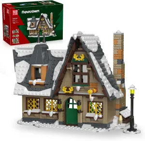 Mould King 16049 Christmas Cottage Model Kit, Winter Snow House Building Sets, Double Layer Structure House Gift for Kids/Adult, 766 Pieces Christmas Decoration for Home