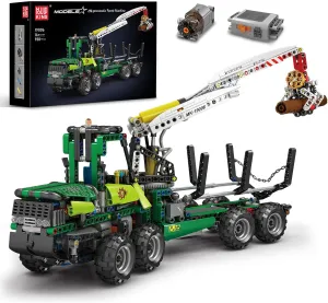Mould King 19006 Pneumatic Forest Machine Building Kits, MOC Forest Tractor Building Set Construction Vehicles Model, Gift Toy for Kids Age 8  /Adult Collections Enthusiasts (938  Pieces)