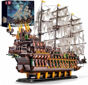 Mould King Large Pirates Ship Model Building Blocks Kits, MOC Dutchman Building Block Pirate Ship Construction Set to Build, Toys Gift for Kids Age 8 /Adult Collections Enthusiasts (4364 Pieces)