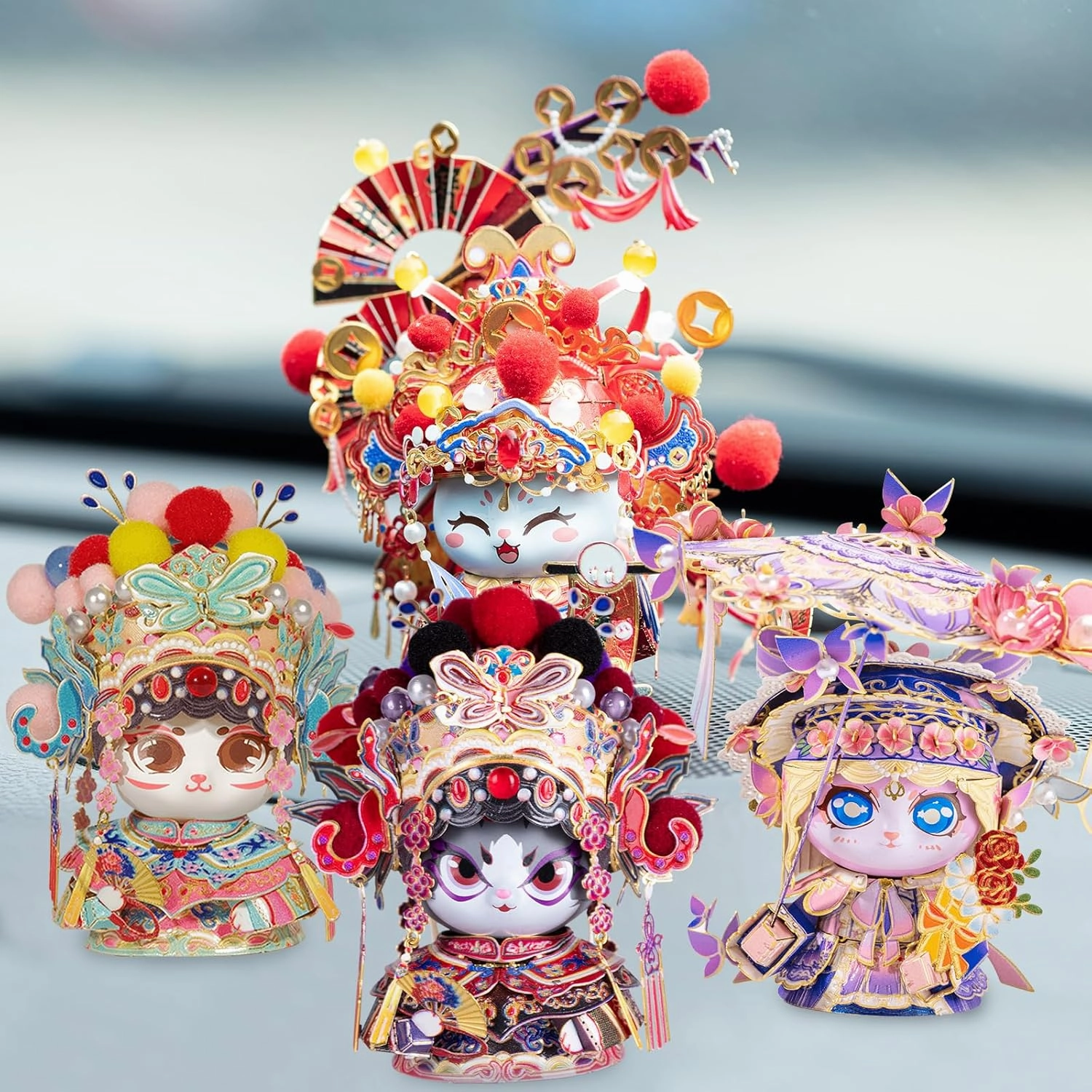MU 3D Metal Puzzles for Adult The Cat Series-The God of Wealth Kitty, Metal Models Kits Miniature Building, Men Hobby Birthday New Year Gifts Home Desk Office Decor Collectibles