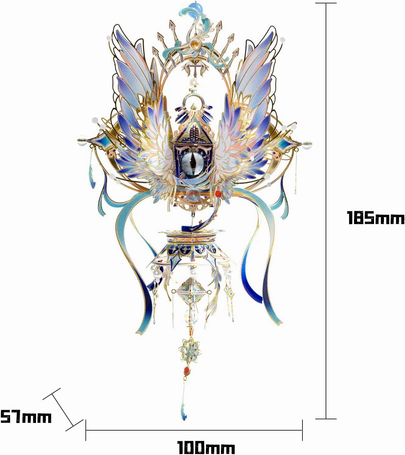 MU 3D Metal Puzzles Model Kits for Adults Building The Red Eye of Angel, Wedjat-Eyes Steel Jigsaw Ancient Myths Magic Power DIY Sets, Dad Birthday New Year Xmas Home Desk Decor