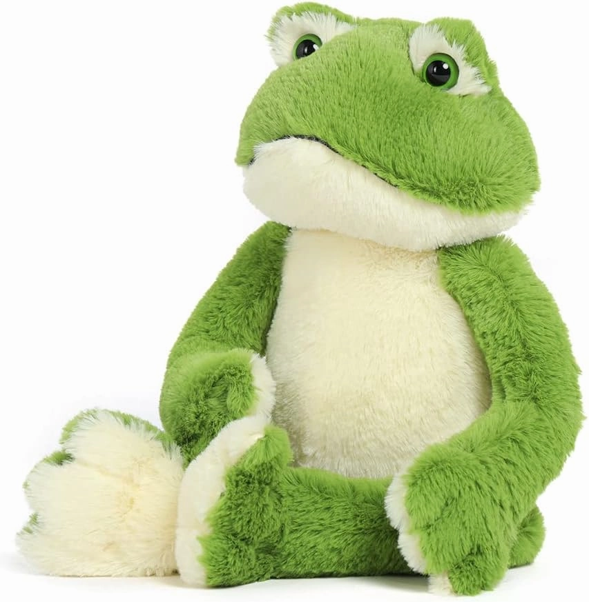 Muiteiur 17.7 Inch Plush Frog Stuffed Animal, Cute Frog Soft Toy with White Belly, Gift for Kids Girlfriend
