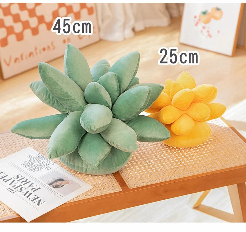 Multi Coloured Succulent Stuffed Toy Cushions