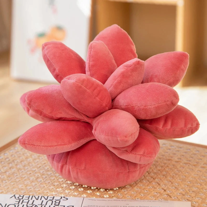 Multi Coloured Succulent Stuffed Toy Cushions