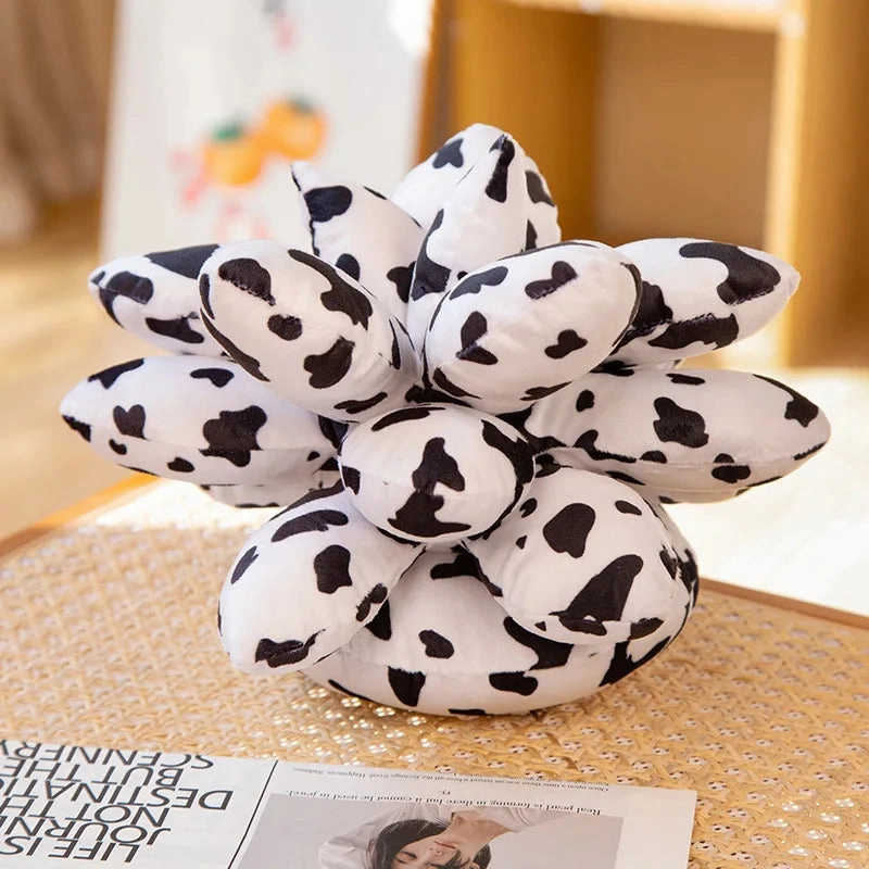 Multi Coloured Succulent Stuffed Toy Cushions