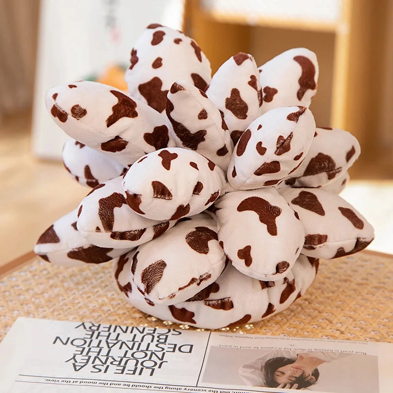 Multi Coloured Succulent Stuffed Toy Cushions