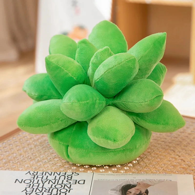 Multi Coloured Succulent Stuffed Toy Cushions