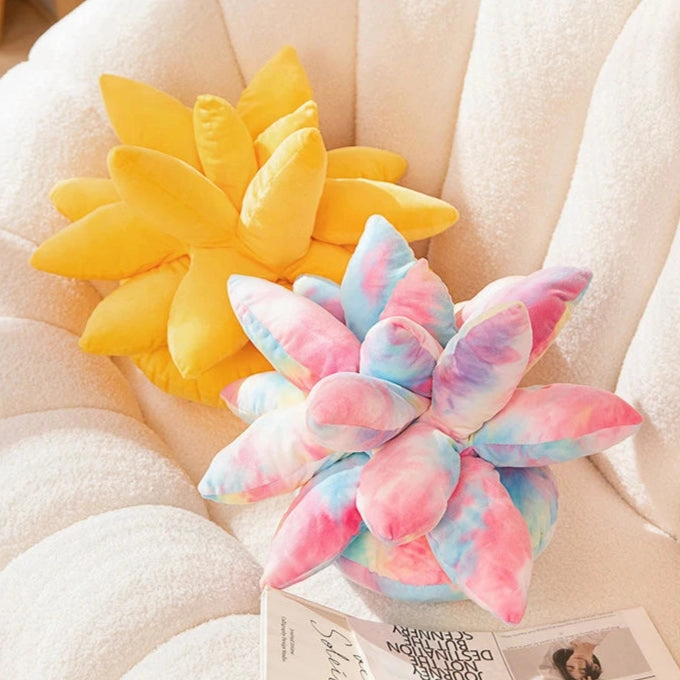 Multi Coloured Succulent Stuffed Toy Cushions