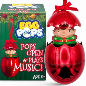 Musical Christmas Tree Ornament, Pops Open to Reveal a Festive Figure ⁘ Plays Jingle Bells, 2024 Christmas Ornament, Holiday .