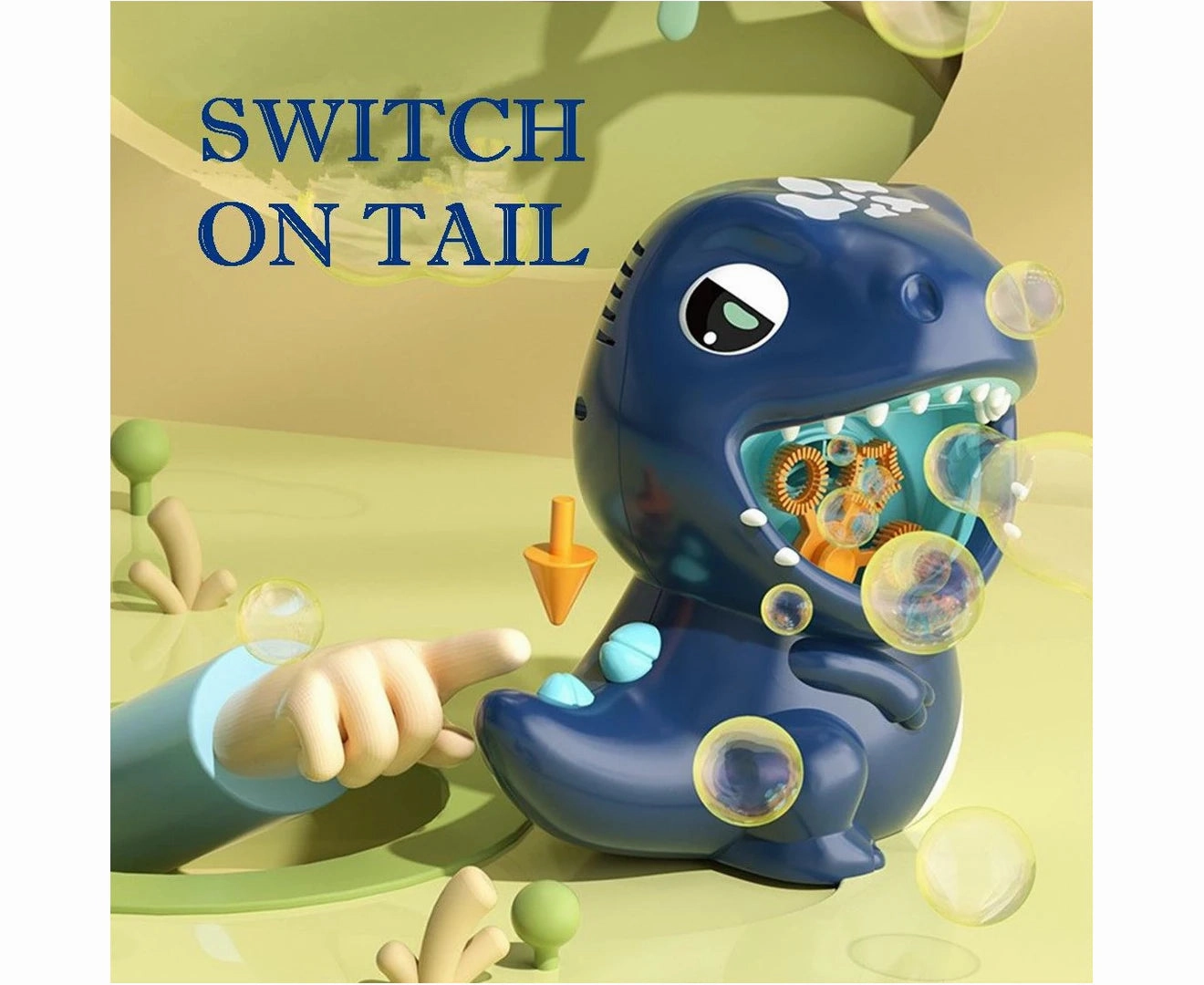 Musical Dinosaur Bubble Machine Blower Outdoor Party Summer Toys - Pink