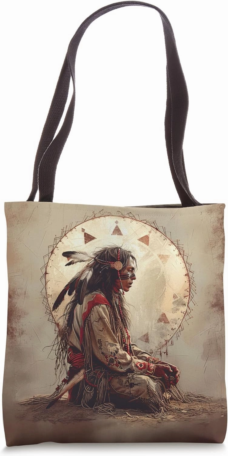 Native American Spirit Ethereal Tribal Art Tote Bag