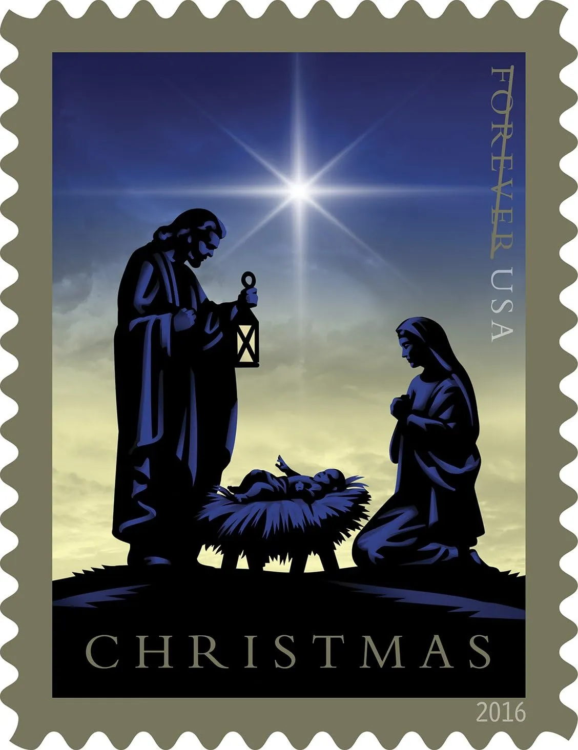 Nativity Forever First Class Postage Stamp U.S. Holy Family Holiday Christmas Sheets (20 Stamps) (Booklet of 20 stamps)