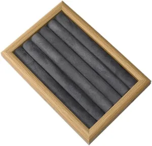 Necklace Display Holder Gray Ring Tray Counter Finger Ring Ornaments Home Storage Tray Bracelet Earrings Earrings Display Racks Jewellery Stand Holder(Small)