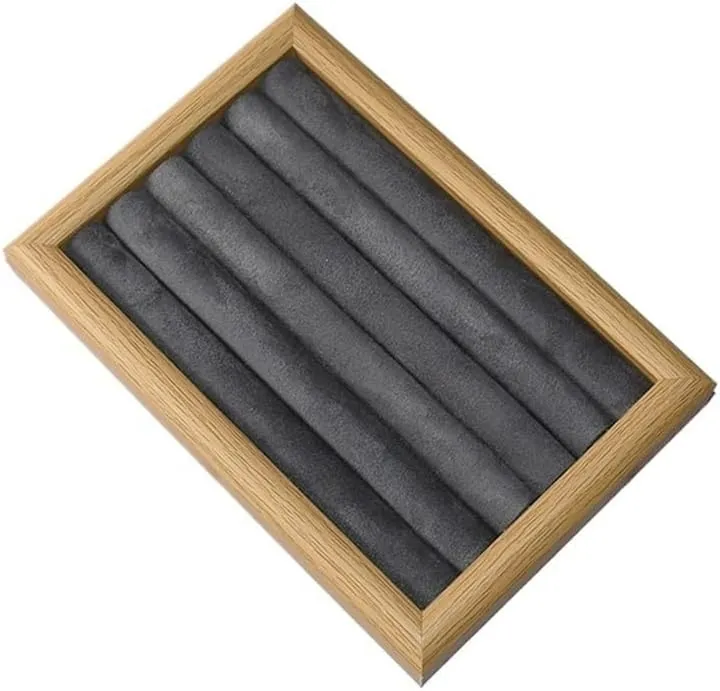 Necklace Display Holder Gray Ring Tray Counter Finger Ring Ornaments Home Storage Tray Bracelet Earrings Earrings Display Racks Jewellery Stand Holder(Small)