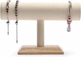 Necklace Holder T Shape Velvet Jewelry Display Stand Detachable Bracelet Watch Holder Necklace Holder Dresser Storage Jewelry Tower Display Shelf(Color:A)