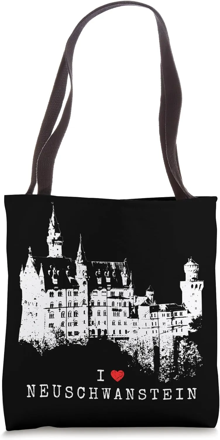Neuschwanstein Castle Lover Vintage Bavaria I Love Germany Tote Bag