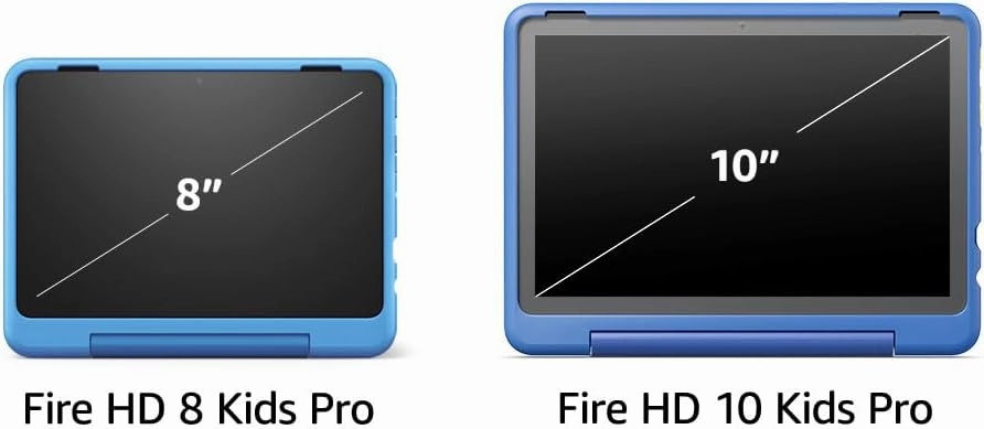 New Amazon Fire HD 8 Kids Pro tablet, ages 6-12. Bright 8" HD screen, includes ad-free content, parental controls, 13-hr battery, slim case for older kids, 32GB, Jungle Cat, (2024 release)