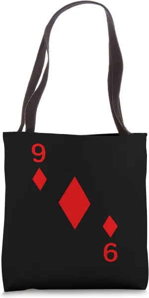 Nine of Diamonds Deck of Cards Carnival Halloween Costume Tote Bag
