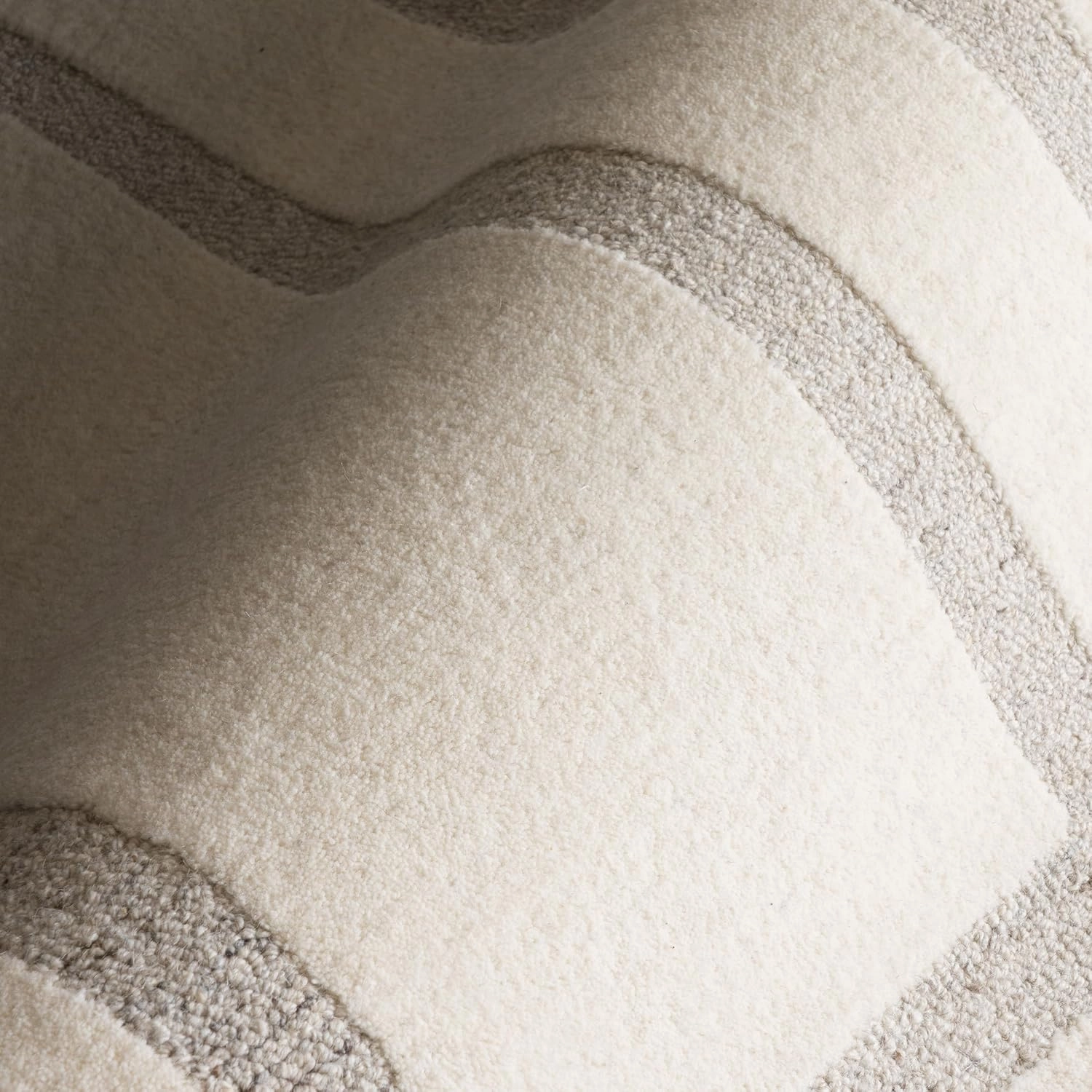 nuLOOM Aeris Geometric 5x8 Wool Area Rug for Living Room Bedroom Dining Room Kitchen, Ivory/Grey