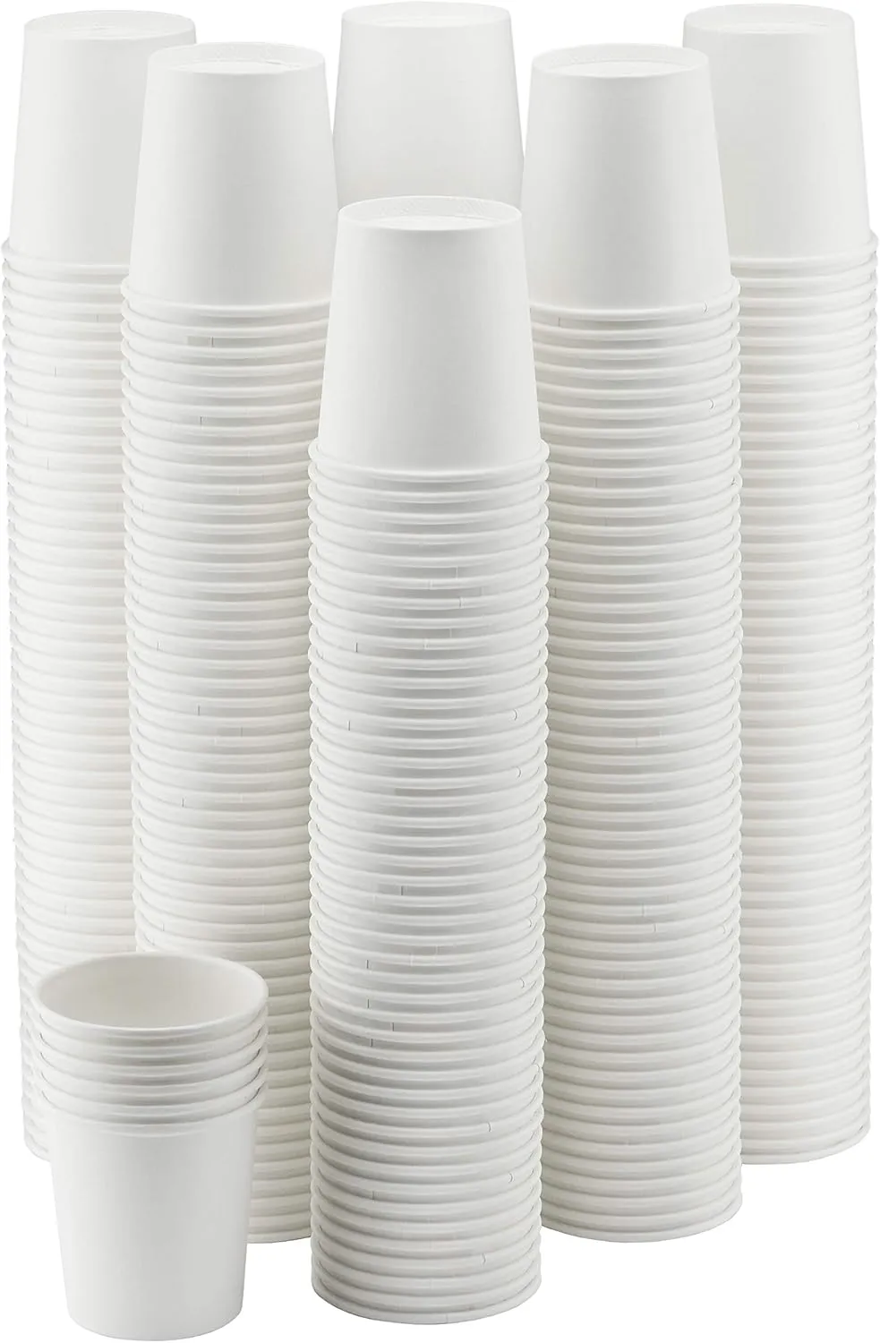 NYHI 300 Pack 6 oz White Paper Disposable Coffee Cups Hot Cold Beverage Drinking Cup for Water Juice Espresso Tea Ideal for Water Coolers Party