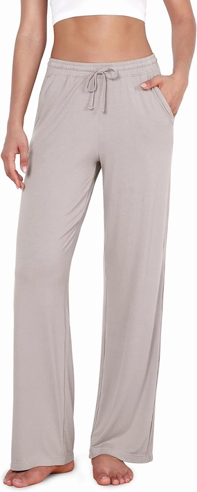 ODODOS Women's Lounge Pants with Pockets Drawstring Lightweight Loose Comfy Casual Pajama Pants-28/30" Inseam