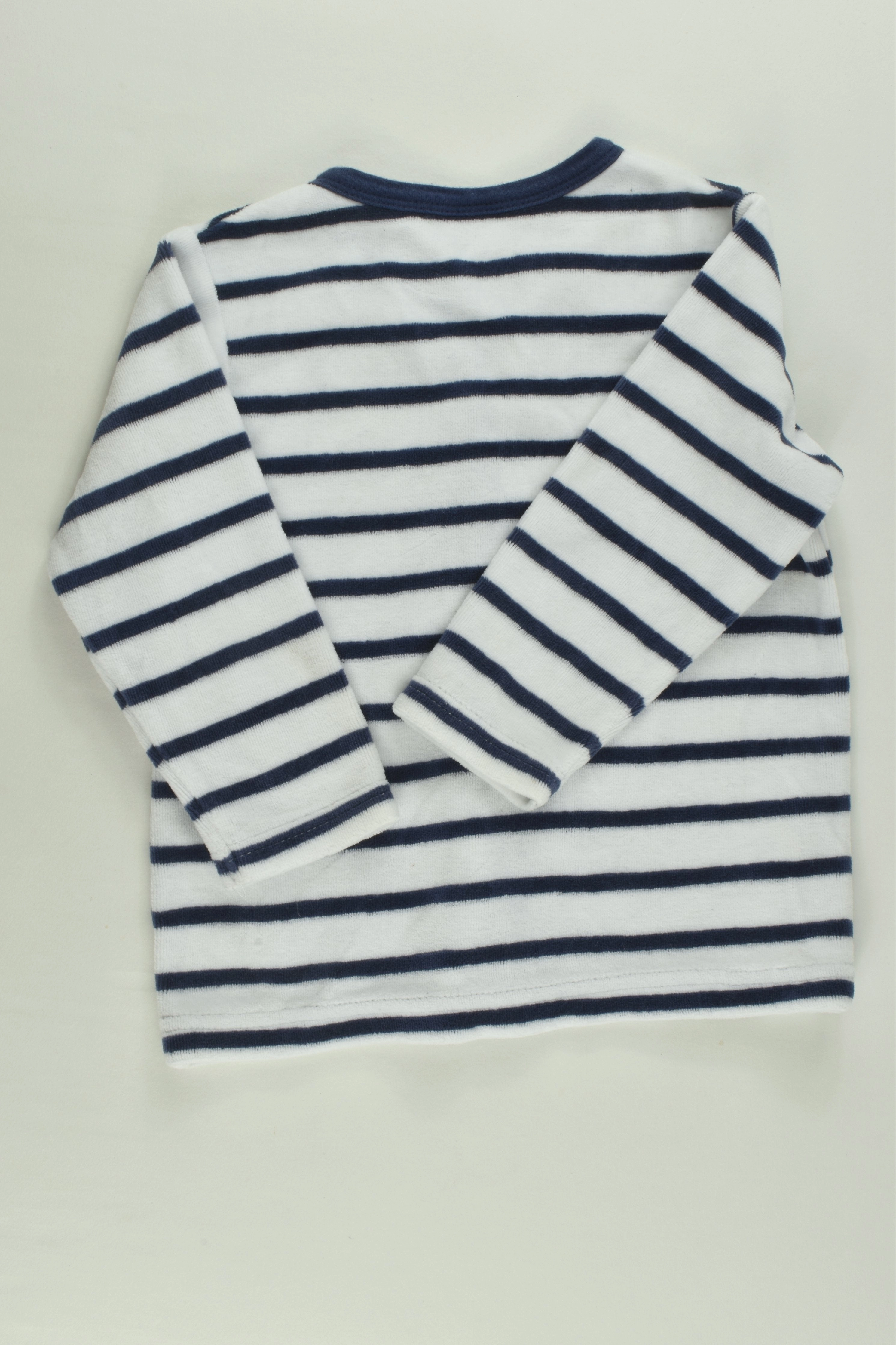 Ollie's Place Size 0 Striped Musical Dinosaur Velour Jumper