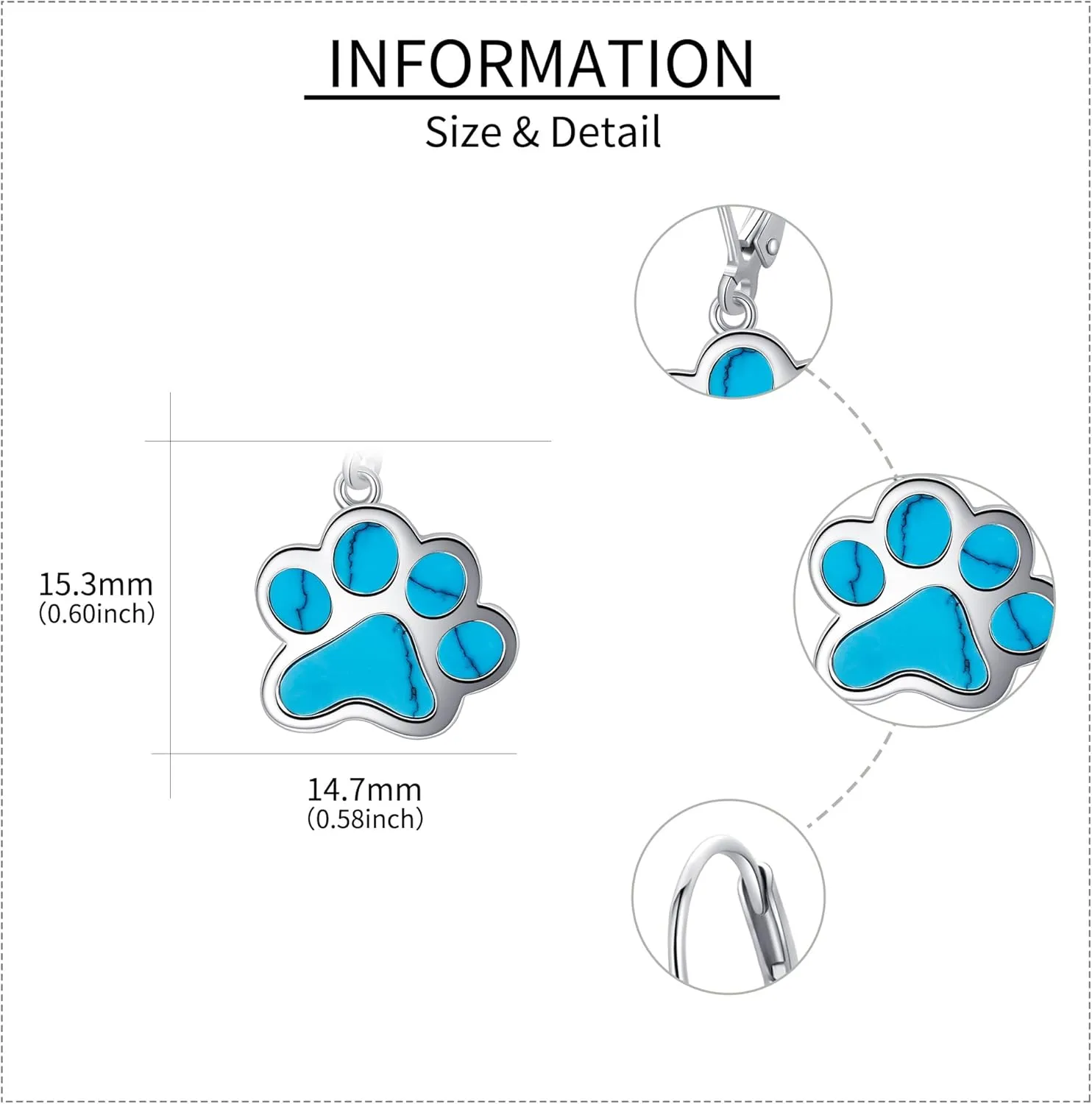 ONEFINITY Paw Print Earrings Sterling Silver Paw Drop Dangle Earrings Dog Cat Pet Paw Jewelry for Women Gifts