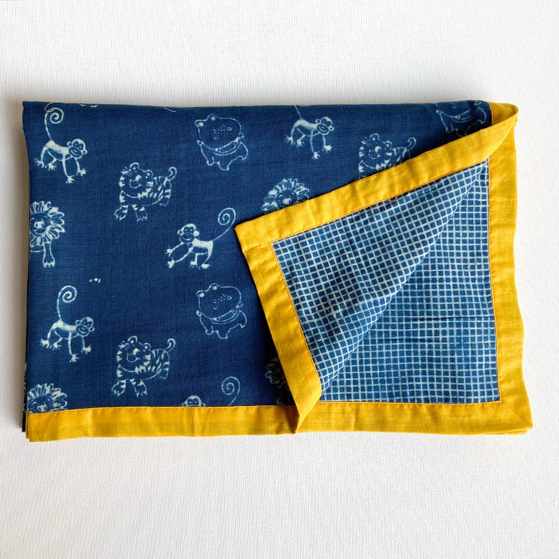 Organic Gift Set - Dohar, Mustard Seed Pillow, Bolster & Maracas - Zoo