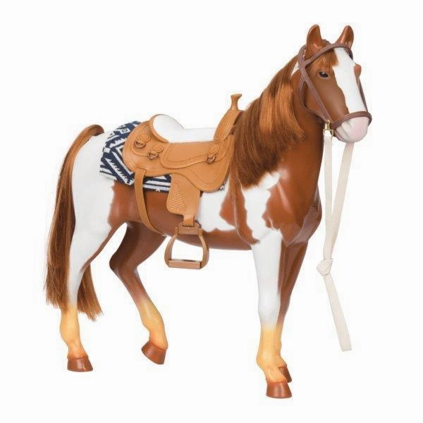 Our Generation BD38017 Pinto Toy Horse, Brown & White, 18-Inch