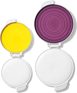 OXO Good Grips Cut & Keep Reusable Silicone Produce Saver Set - Onion and Lemon