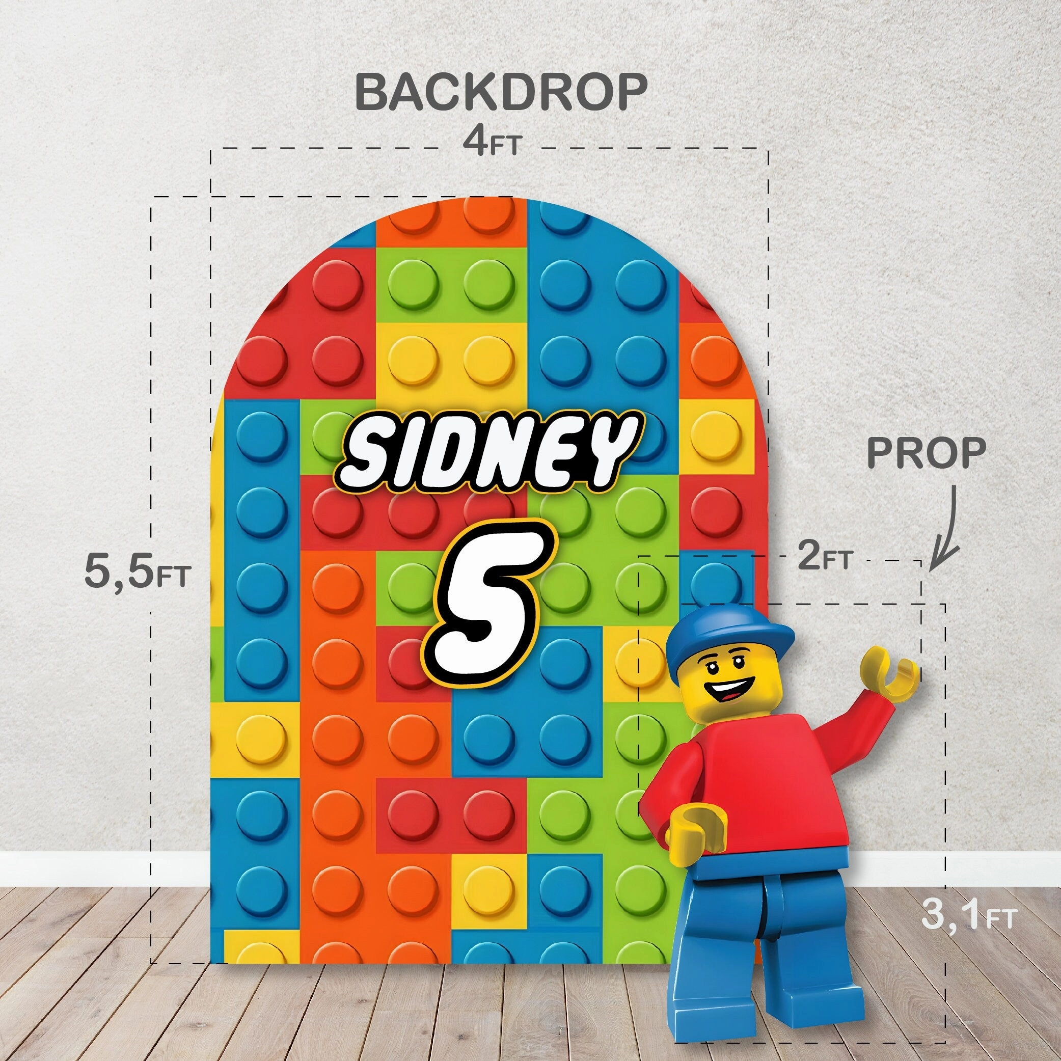 Party Backdrops, Background in Foam Board, Building Brick  Decorations for Birthdays,Building Blocks Heads Theme party.Items sold Separately