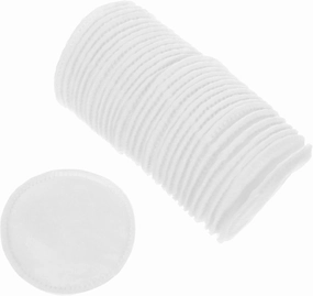 PartyKindom Cotton Face Pads Round 6cm Makeup Remover Pads 200pcs Reusable Makeup Cleansing Anti-Pilling for Deep Cleansing