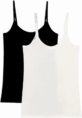 Petit Bateau Women's Iconic Thin Cotton Strappy TOP Two Solid Colors Sizes XXS-L