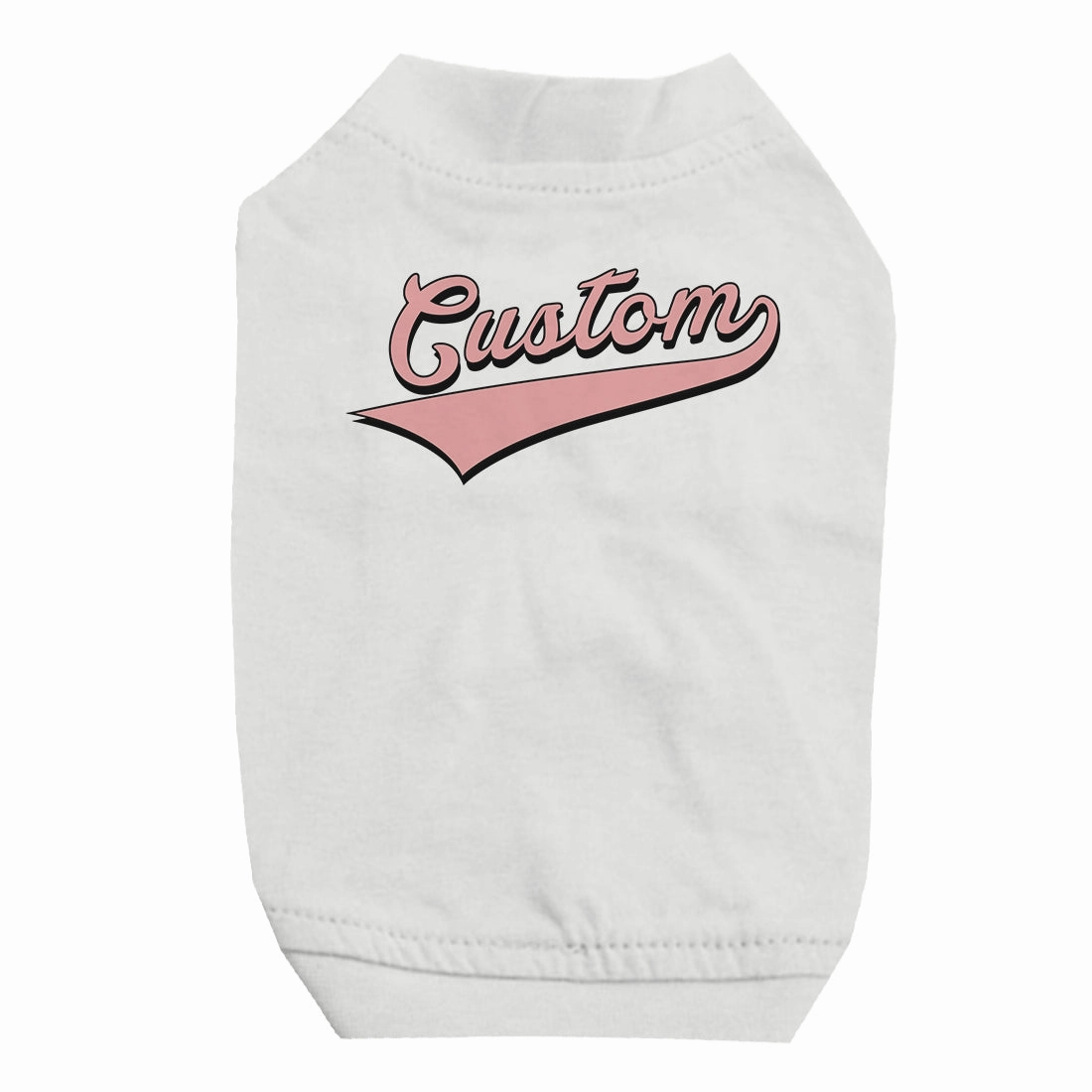 Pink College Swoosh Classic Personalized Pet Shirt for Small Dogs