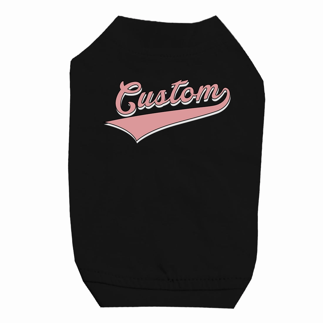 Pink College Swoosh Classic Personalized Pet Shirt for Small Dogs