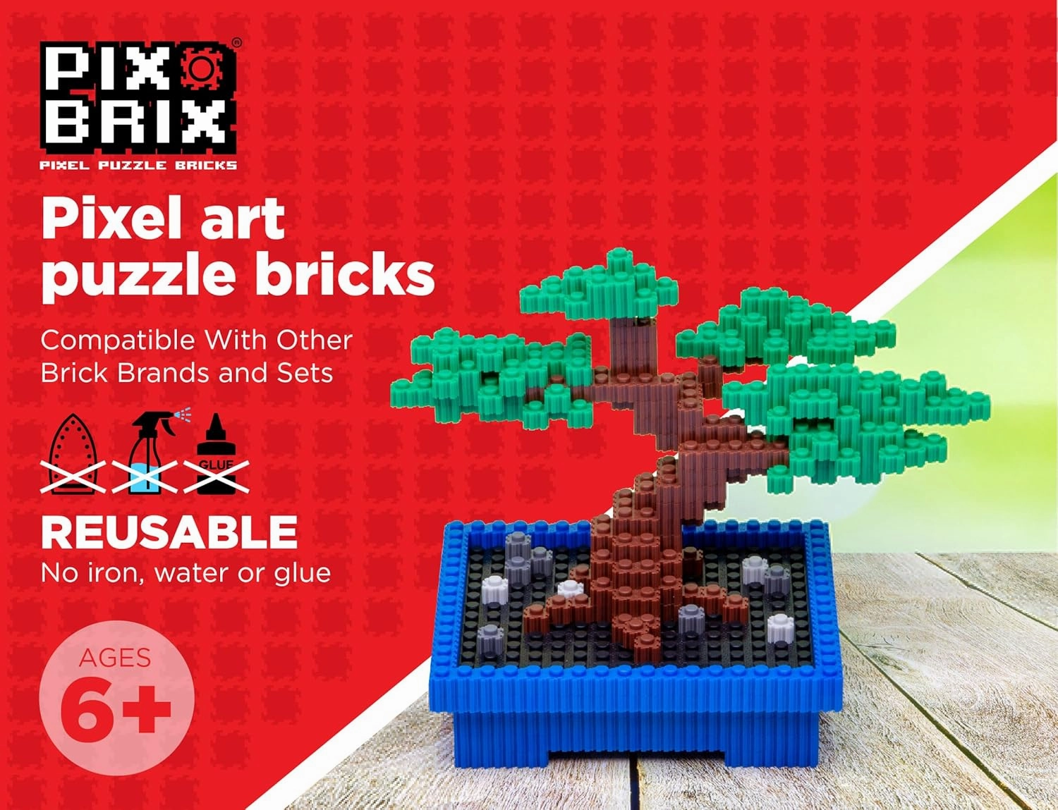 Pix Brix Pixel Art Puzzle Bricks, Mixed Bulk Brix - 1,500 Pieces (500 Light, 500 Medium, 500 Dark) - Interlocking Building Bricks, Create 2D and 3D Builds Without Glue - STEAM Toys
