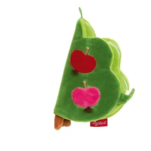 PlayQ 42949 Fabric Book Apple Tree Plush Toy with Rattle, Mirror, Crackling Film: Grasp, Play, Learn, for Babies from 6 Months, Green/Tree 13 x 21 cm