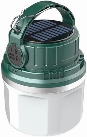 Portable Rechargeable Lantern - Perfect Camping Gear and Camping Essentials with Solar/USB Power, Stainless Steel Hook - Ideal for Outdoor Adventure and Travel