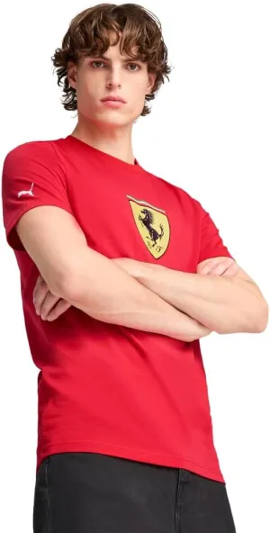 PUMA Men's Standard Scuderia Ferrari Formula 1 Graphic T-Shirt, Big Shield Rosso Corsa SS25, Small