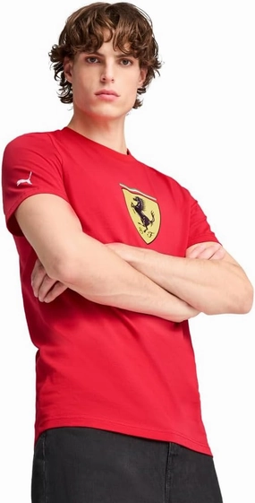 PUMA Men's Standard Scuderia Ferrari Formula 1 Graphic T-Shirt, Big Shield Rosso Corsa SS25, XX-Large