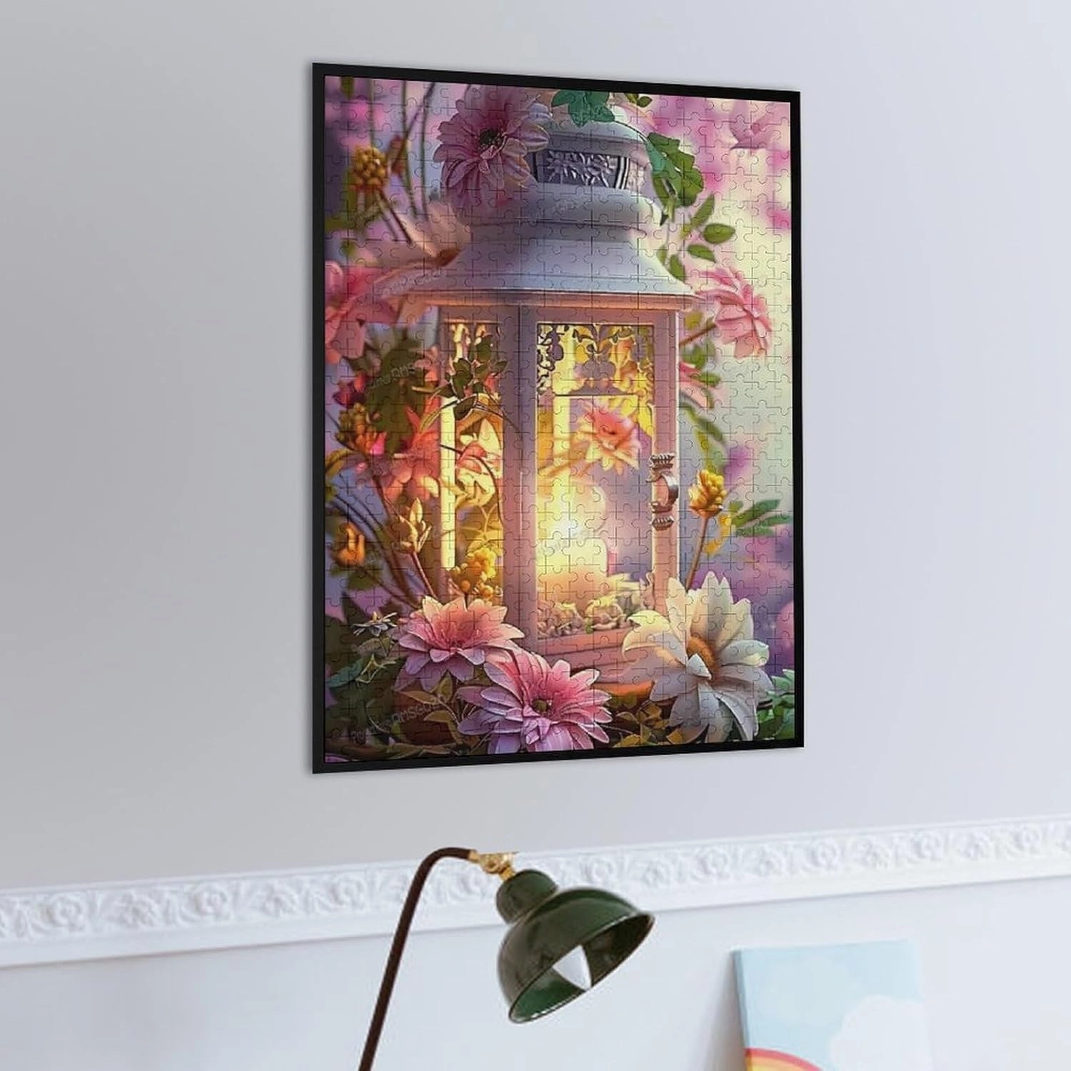 Puzzles for Adults 500 Pieces - Flower Lantern Puzzle Challenging Educational Toys Gifts for Home Decor Family Activities